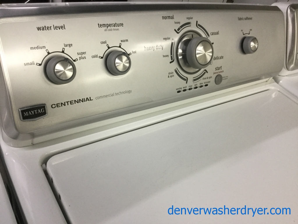 Maytag centennial washer commercial technology