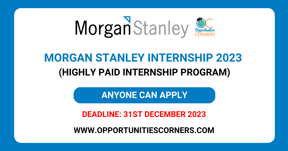 Morgan stanley technology internship