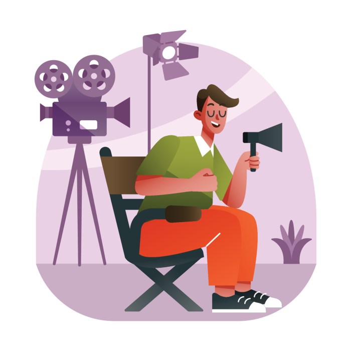 Woman Film Directors 12659165 Vector Art at Vecteezy Director in a movie
