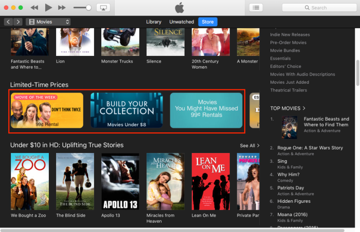 Rented movies on itunes